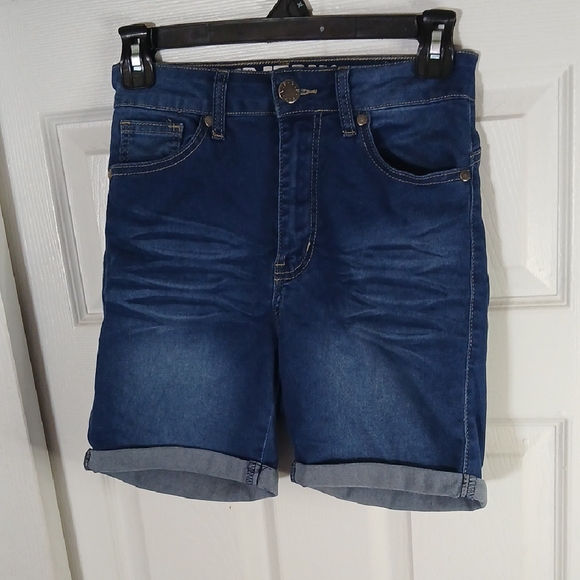 VIP Blue Jean Shorts with Rolled Hems - Picture 1 of 2